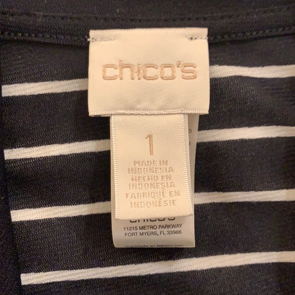 Chico’s Striped Button Down Tunic - Picture 4 of 5